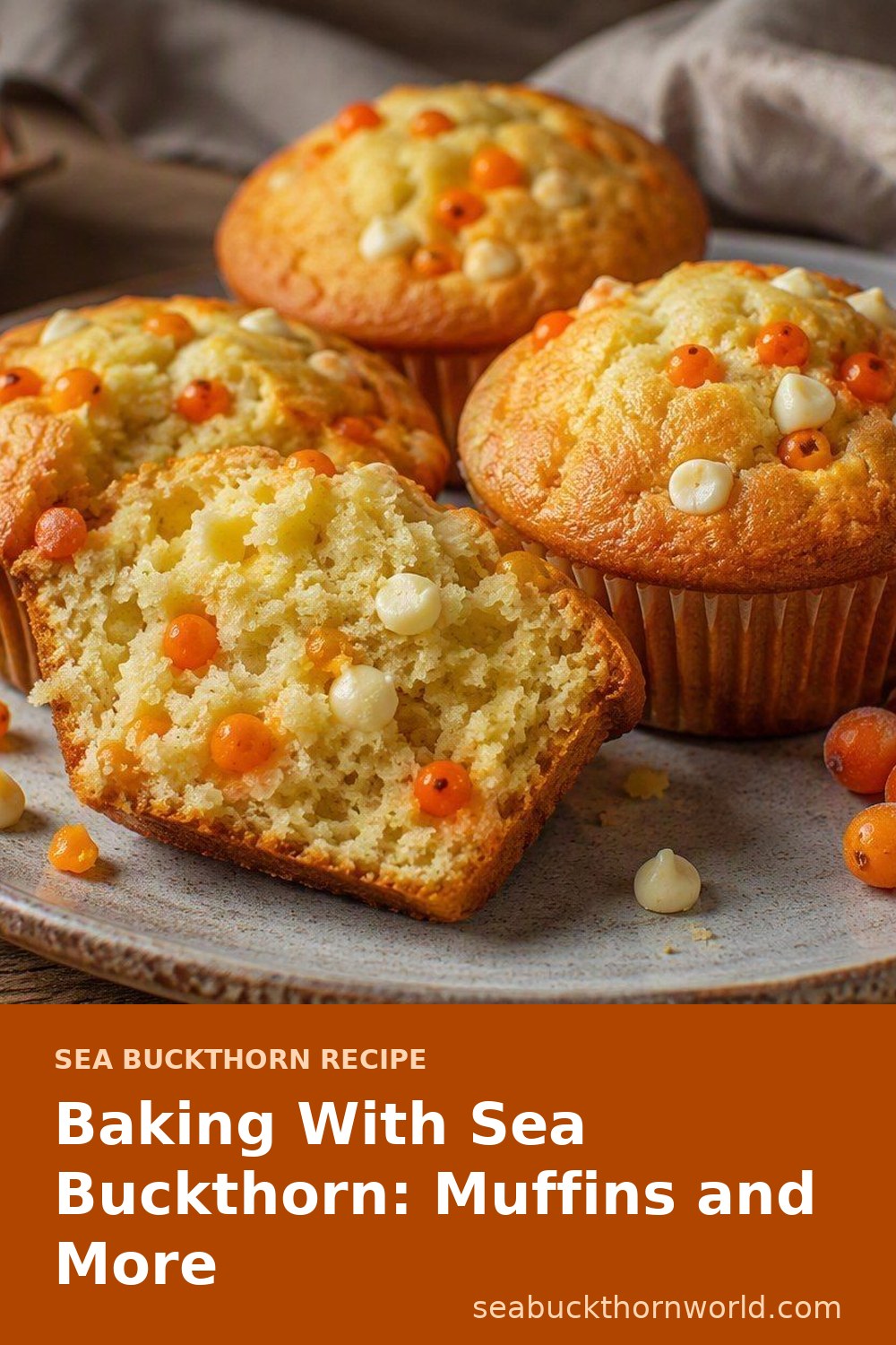 Baking With Sea Buckthorn recipe pin for Pinterest
