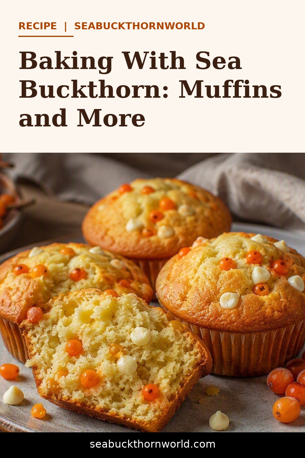 Baking With Sea Buckthorn recipe pin for Pinterest