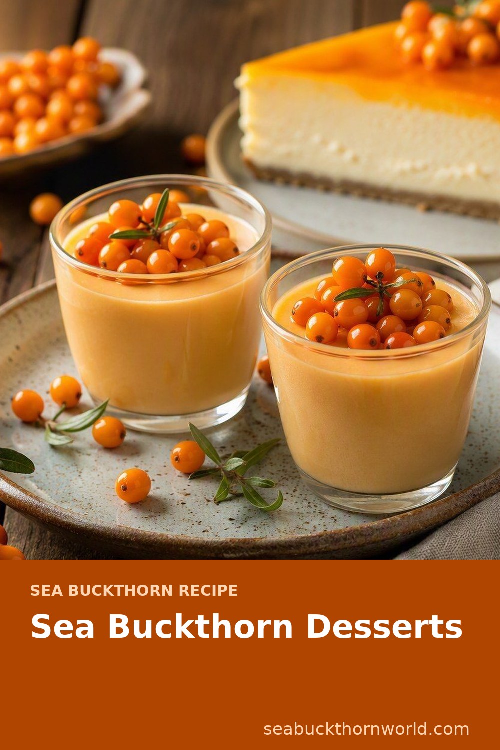 Sea Buckthorn Desserts recipe pin for Pinterest