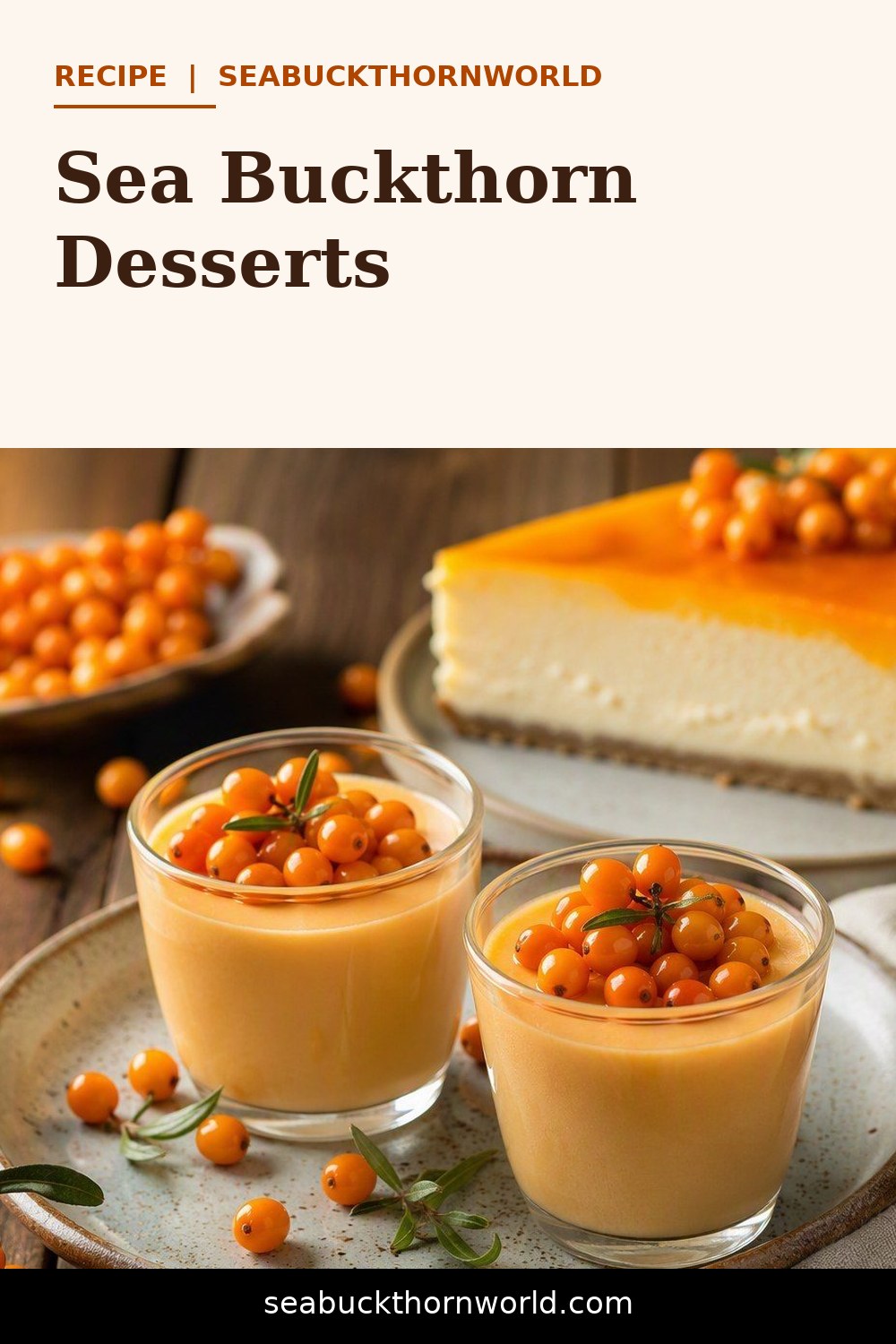 Sea Buckthorn Desserts recipe pin for Pinterest