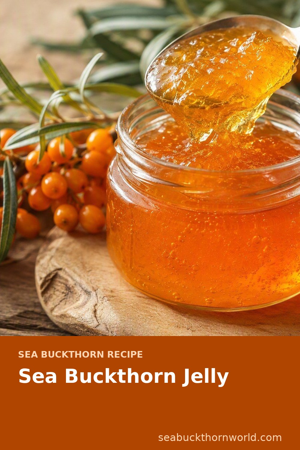 Sea Buckthorn Jelly recipe pin for Pinterest